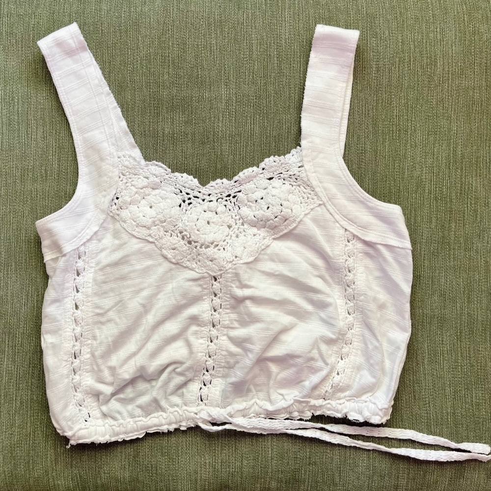 Free People Cropped Crochet Top / Cami - XS or SMALL